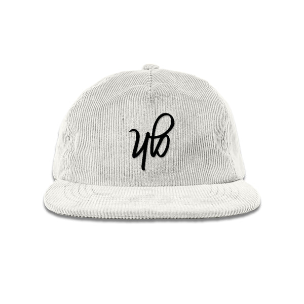 White Corduroy SnapBack Hat